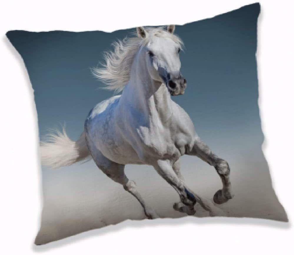 Jerry Fabrics Dekokissen Kissen Kuschelkissen Dekokissen mit Pferd 40 x 40 cm