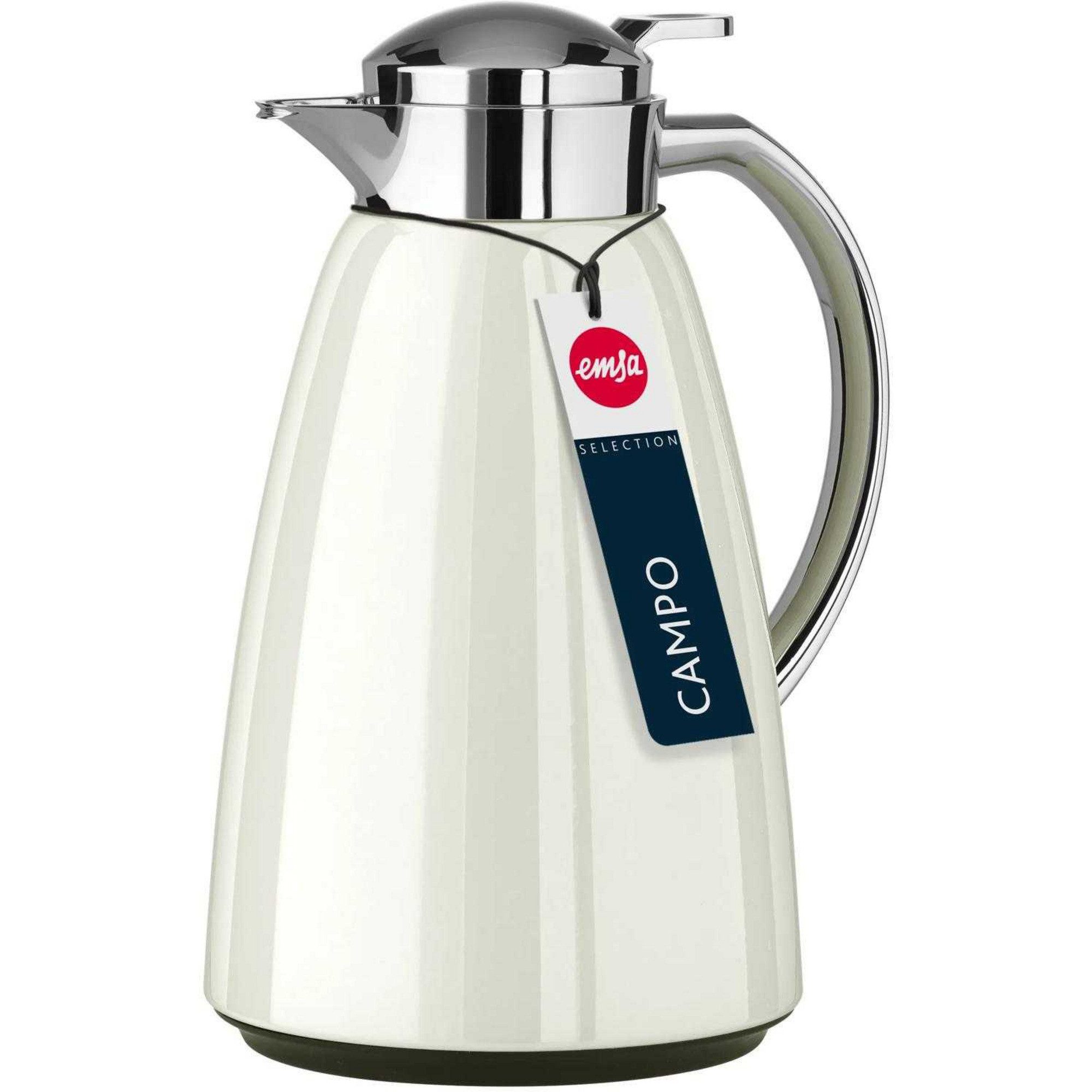 Emsa Thermoflasche Emsa CAMPO Isolierkanne, 1 Liter, (QUICK TIP