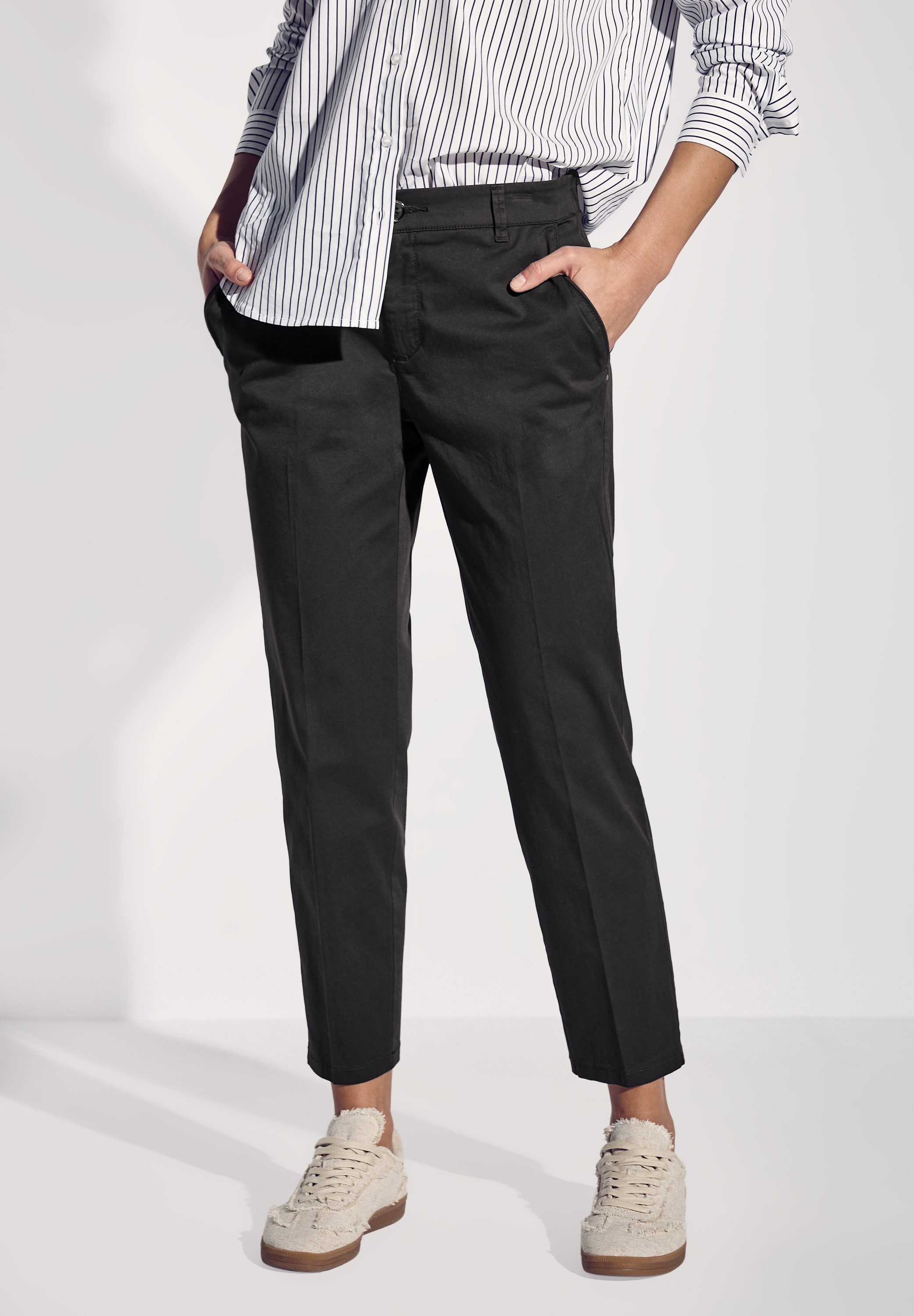 STREET ONE Chinohose Middle Waist günstig online kaufen