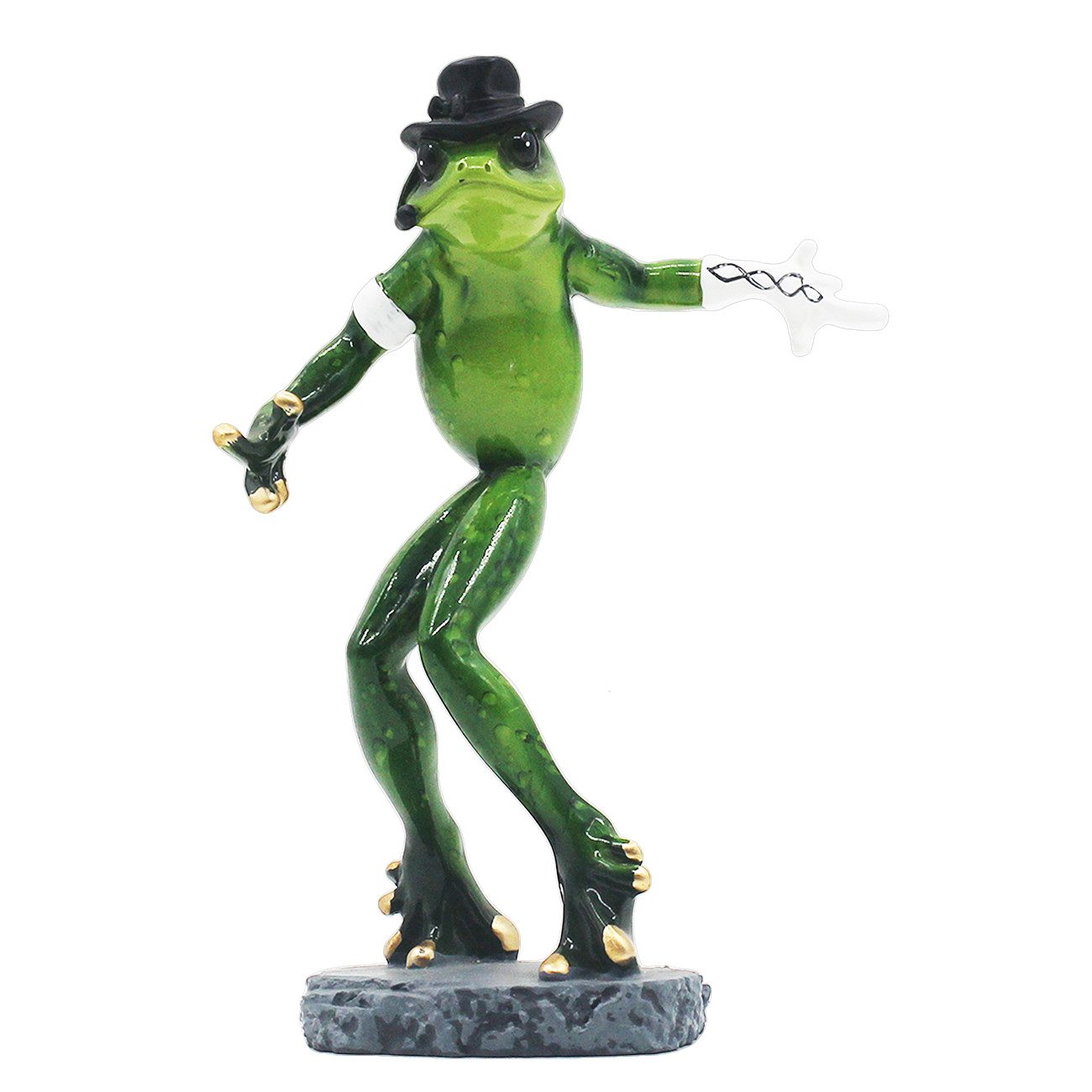 M-Diamant Dekoobjekt Dekorativer Yoga-Frosch aus grünem günstig online kaufen