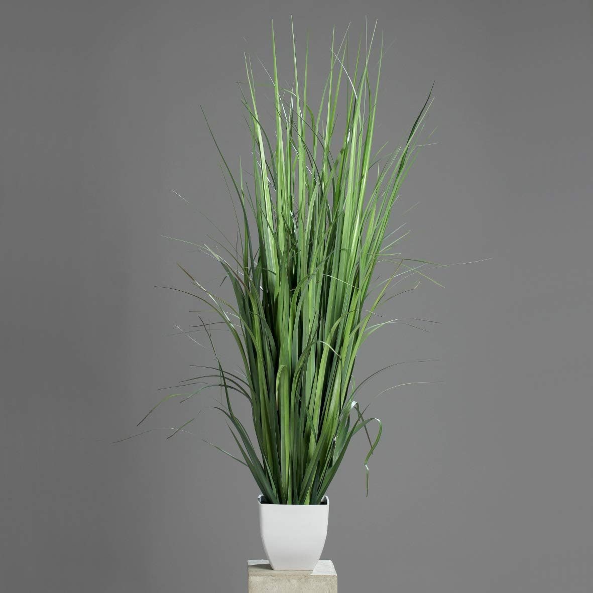 Kunstpflanze Künstliches Schilfgras im weißen Topf ca. 87cm Kunstpflanze Gras