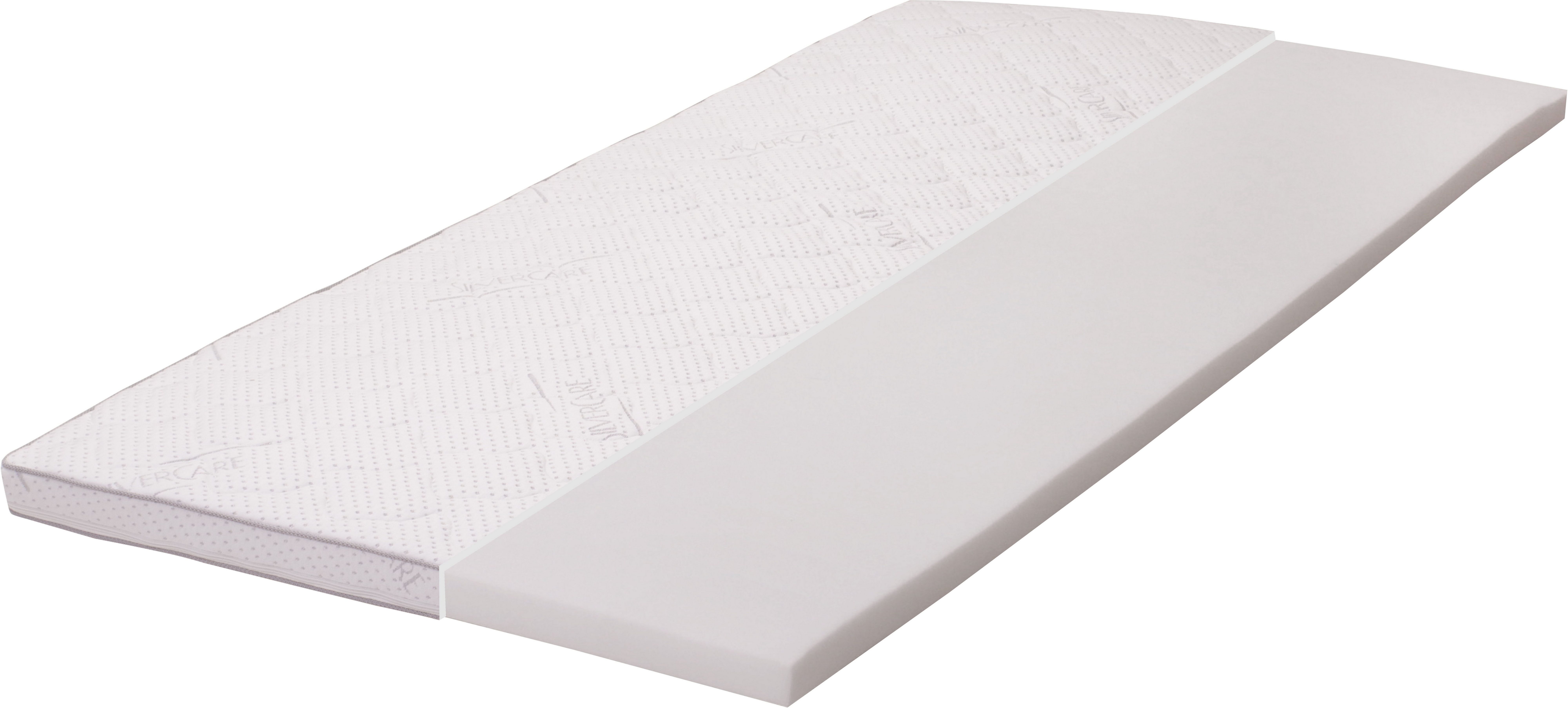 hapo, Topper "Paris", Kaltschaumtopper in verschiedenen Breiten, 6 cm hoch, Kaltschaum, Silvercare-Bezug mit antibakterieller Ausrüstung
