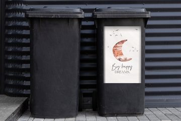 MuchoWow Wandsticker Kinder - Sprichwörter - Große glückliche Träume - Jungen - Mädchen - (1 St), Mülleimer-aufkleber, Mülltonne, Sticker, Container, Abfalbehälter