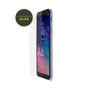 Artwizz Smartphone-Hülle Artwizz Rubber Clip + SecondDisplay Set geeignet für [Galaxy A6 (2018)] - Schutzhülle mit Soft-Touch-Beschichtung + Displayschutz aus Sicherheitsglas - Spaceblue