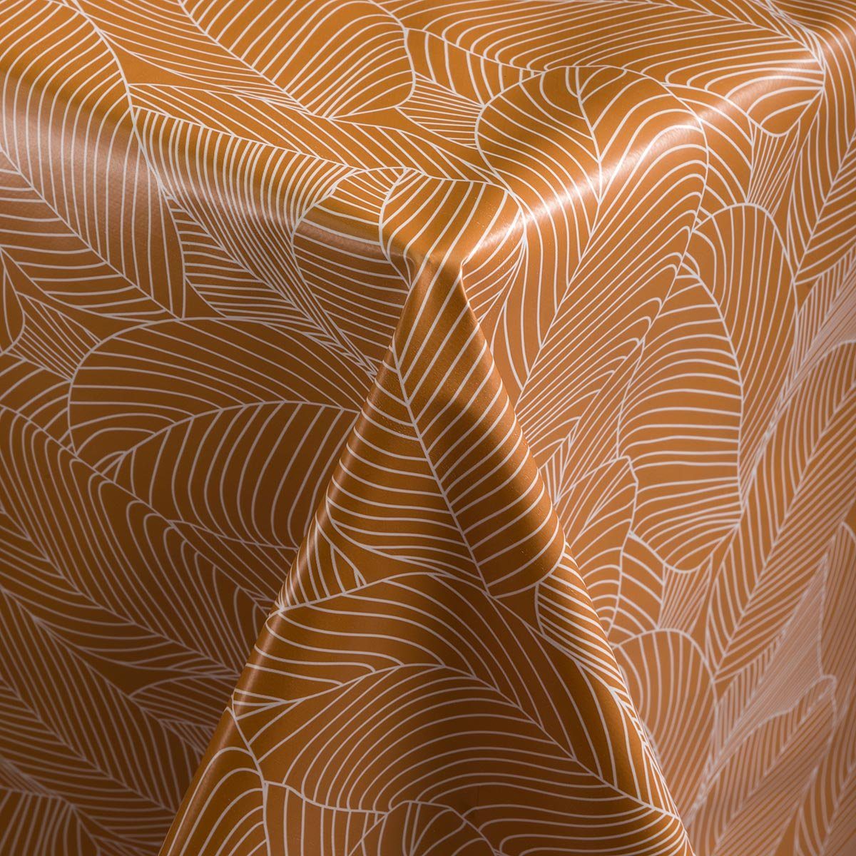 DéVa Tischdecke DéVa Wachstuchtischdecke "Blätter orange" günstig online kaufen
