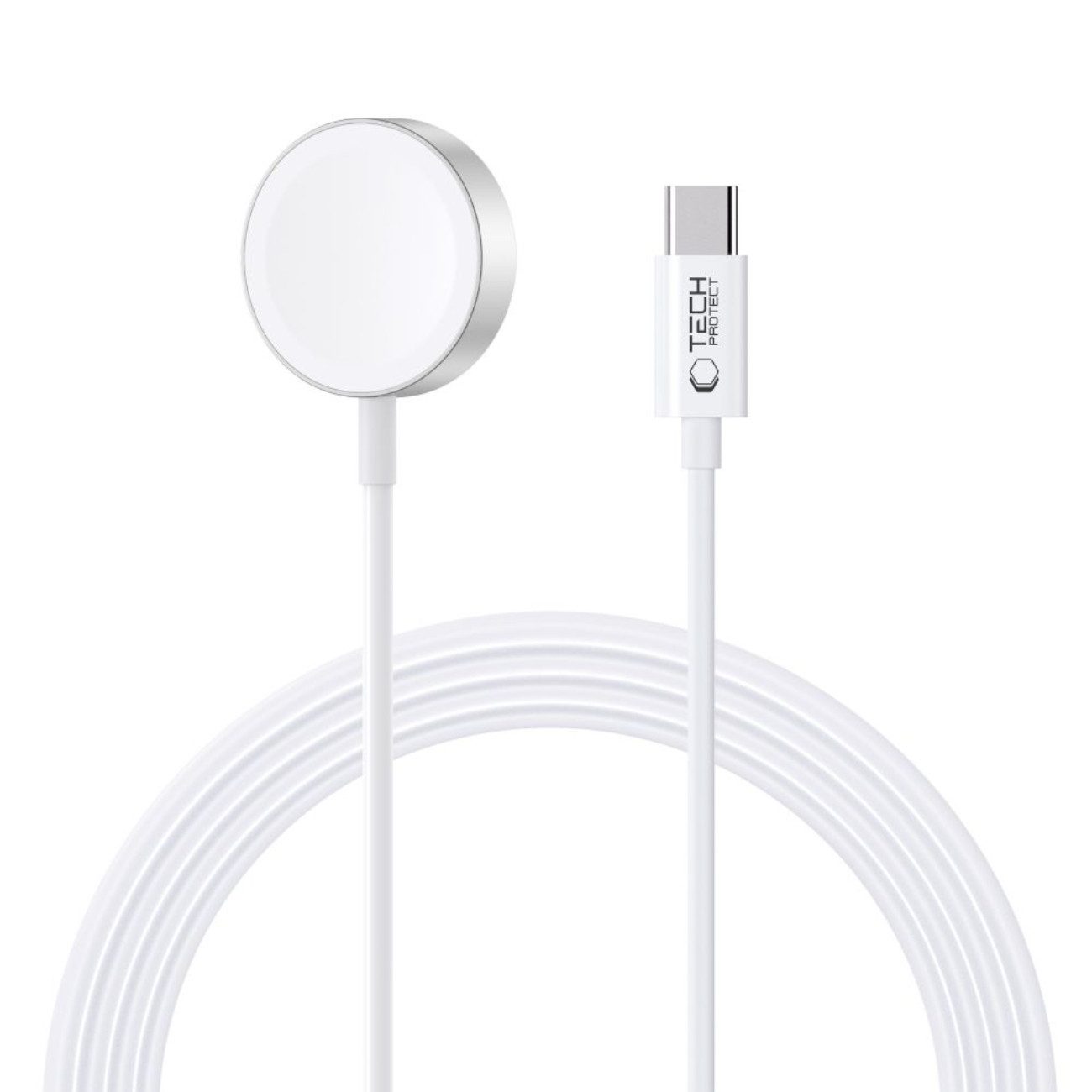 TECH PROTECT UltraBoost Induktions-Ladegerät (500 mA, Einzelartikel, Einzelartikel, Magnetisches Induktivladegerät mit USB-C-Anschluss für Apple Watch)