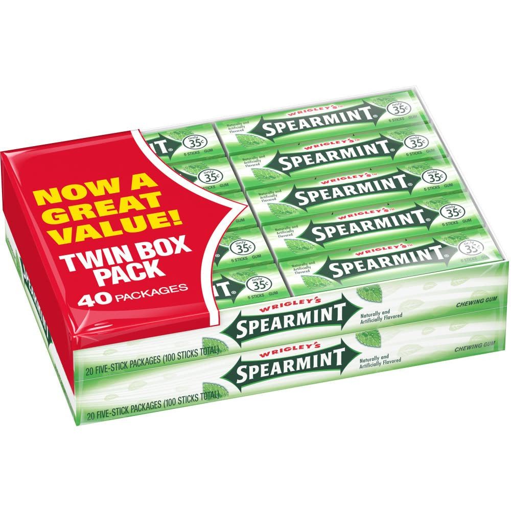 WRIGLEYS Süßigkeit Wrigley's Kaugummi Spearmint, Doublemint,Juicy Fruit, Big Red, W.fresh, (40x5 Streifen)