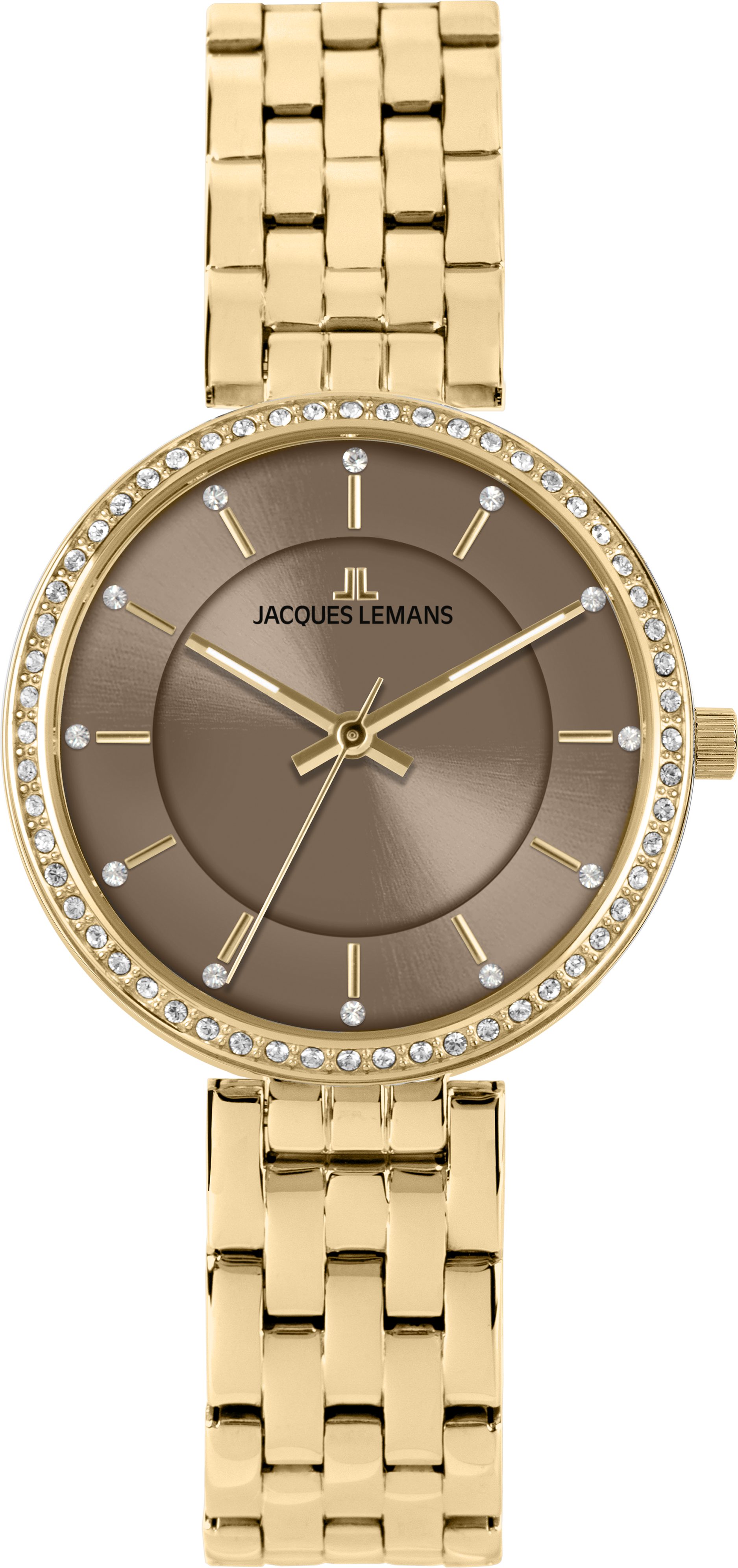 Jacques Lemans Quarzuhr Milano 1-2212F, Armbanduhr, Damenuhr, Edelstahlarmband, analog