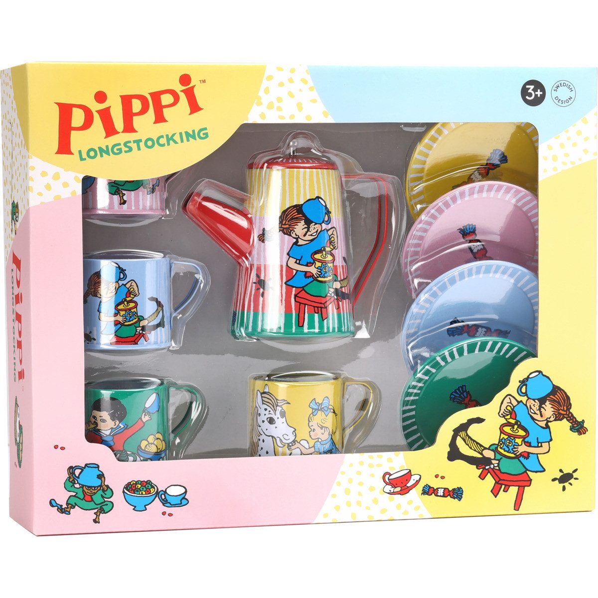 Pippi Langstrumpf Spielgeschirr Pippi Langstrumpf Unisex Kinder, (10-tlg)