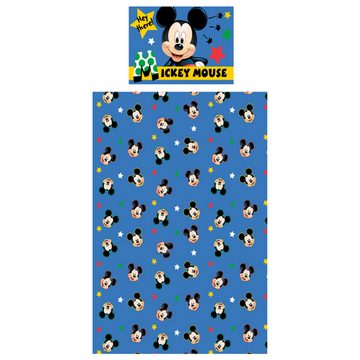 Kinderbettwäsche Mickey Mouse Baby / Kleinkind Bettwäsche Oh Boy Linon / Renforcé, BERONAGE, 100% Baumwolle, 2 teilig, 135x100 + 60x40 cm