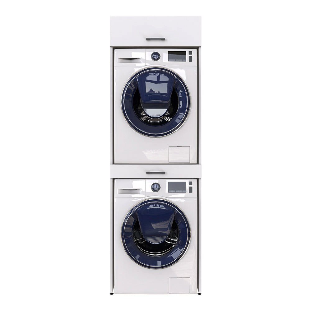 und Trockner Überbauschrank) Waschmaschinenumbauschrank Weiß | Waschmaschine weiß für Roomart (Waschmaschinenschrank