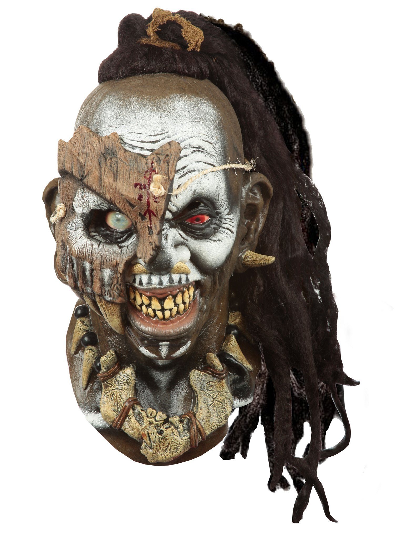 Ghoulish Productions Verkleidungsmaske Voodoo Carrefour, Fieser Voodoopriester von der dunklen Seite