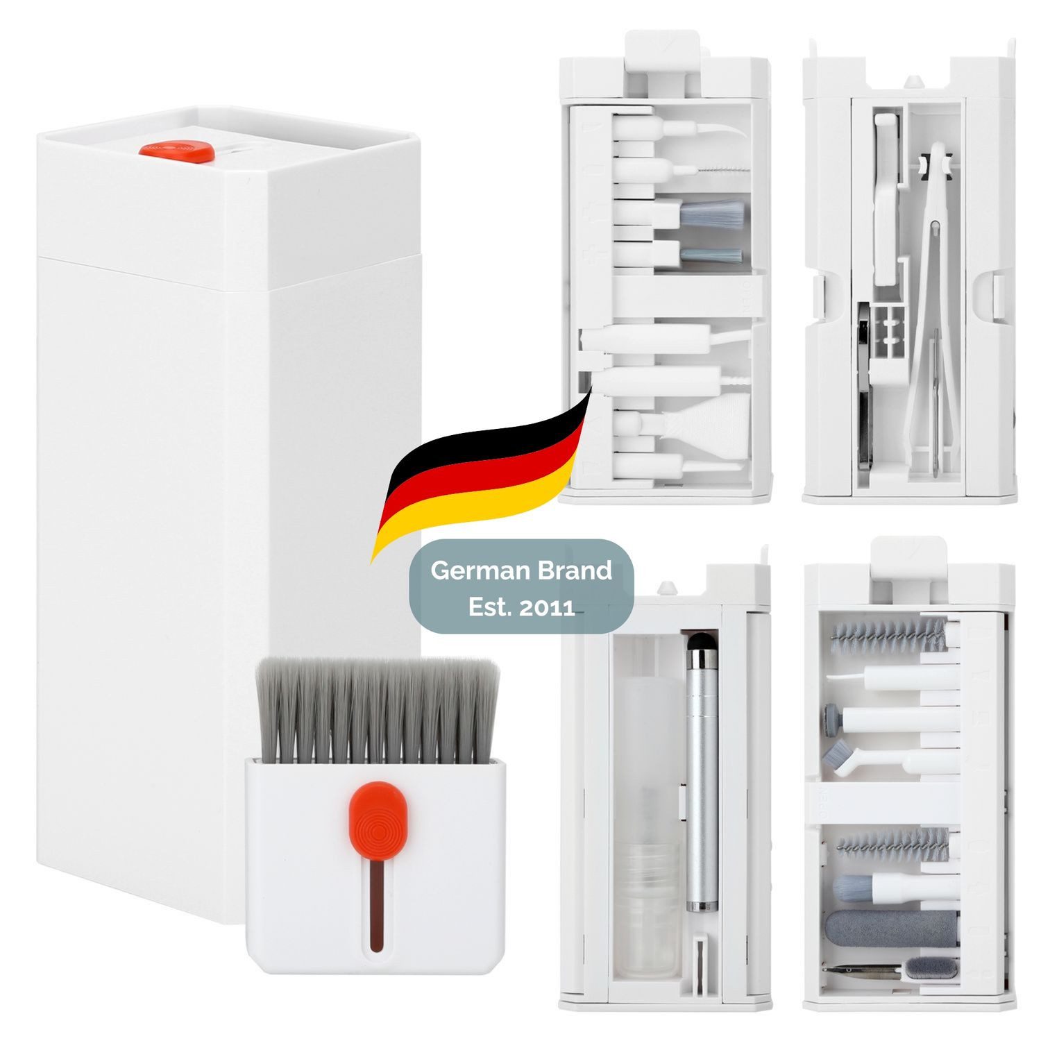 Cadorabo Reinigungs-Set Elektronik Reinigungsset, (Set, 32-St., 32-teilig), Elektronik Reinigungsset Reinigungsstift & Bürsten Bildschirmreiniger