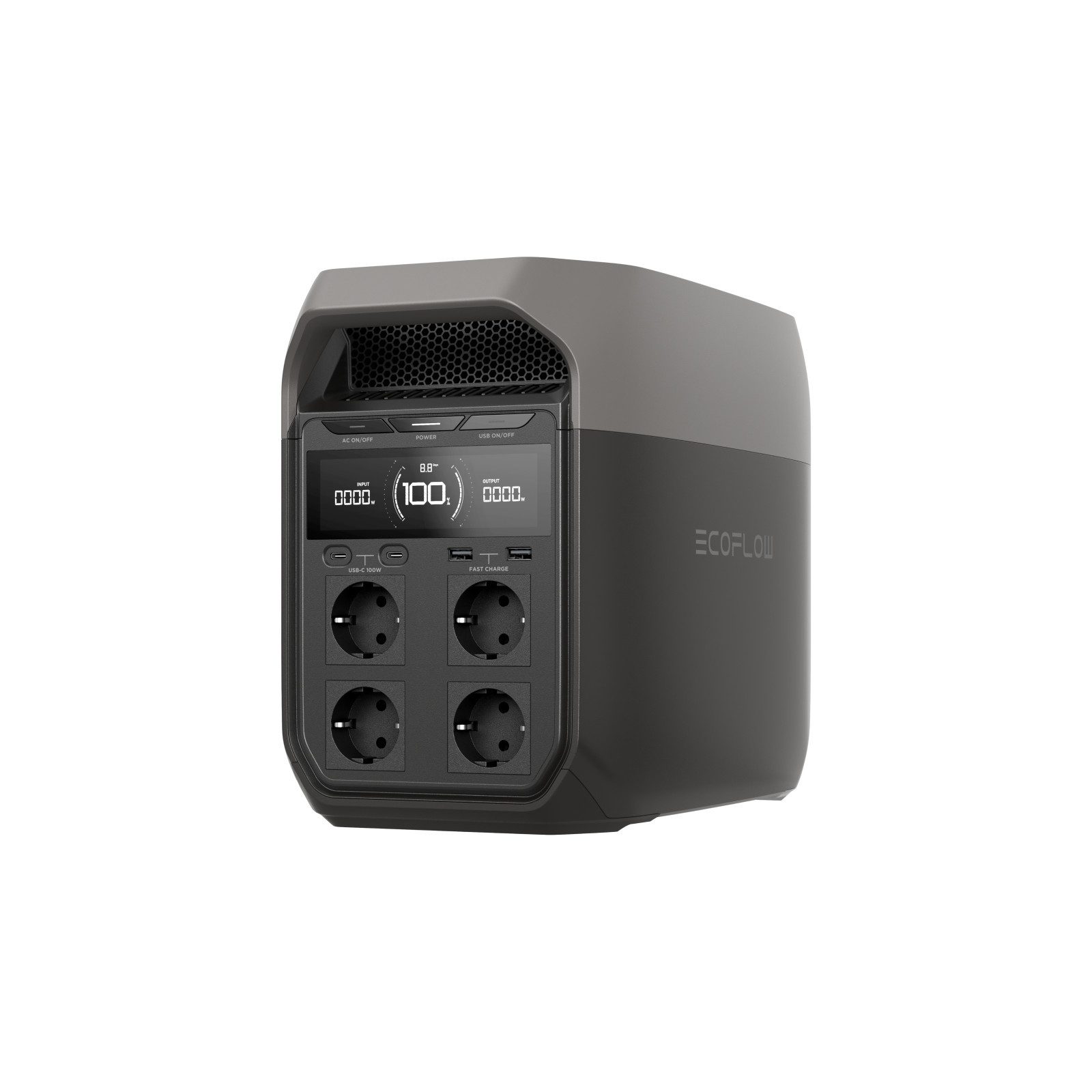Ecoflow ECOFLOW Tragbare Powerstation DELTA 3 Series Powerstation, 0-100 % in 56 Minuten, 1 800 W (3 600 W Spitze) Solargenerator