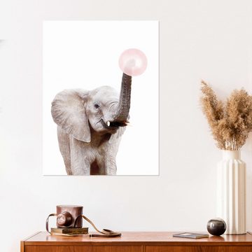 Posterlounge Wandfolie Sisi And Seb, Elefant mit Kaugummi, Babyzimmer Fotografie