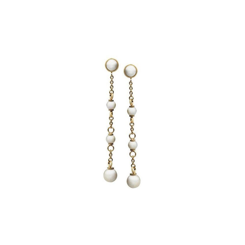 Filigrane mit Ankerkette Skagen Creolen JESG035, synthetischen Paar Perlen