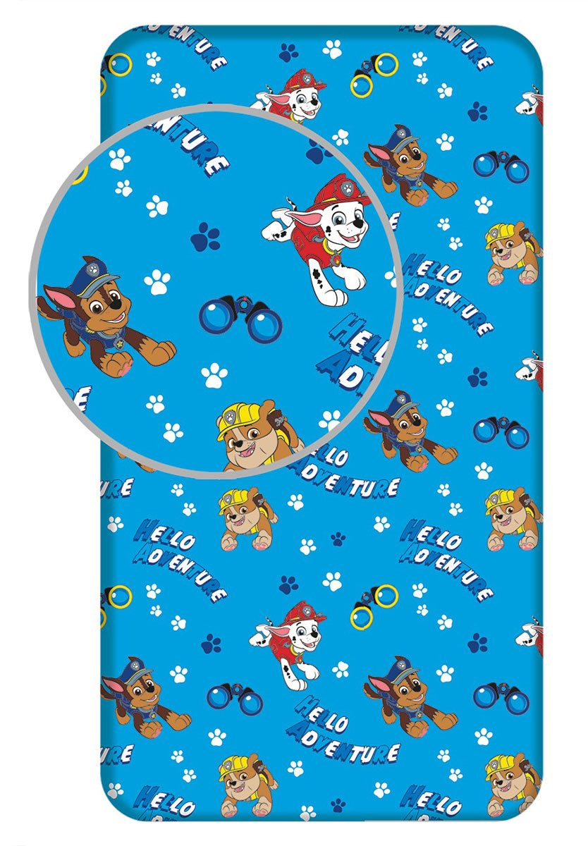 Jerry Fabrics Spannbettlaken Paw Patrol Spannbettlaken Hundemotiv Filmmotiv günstig online kaufen