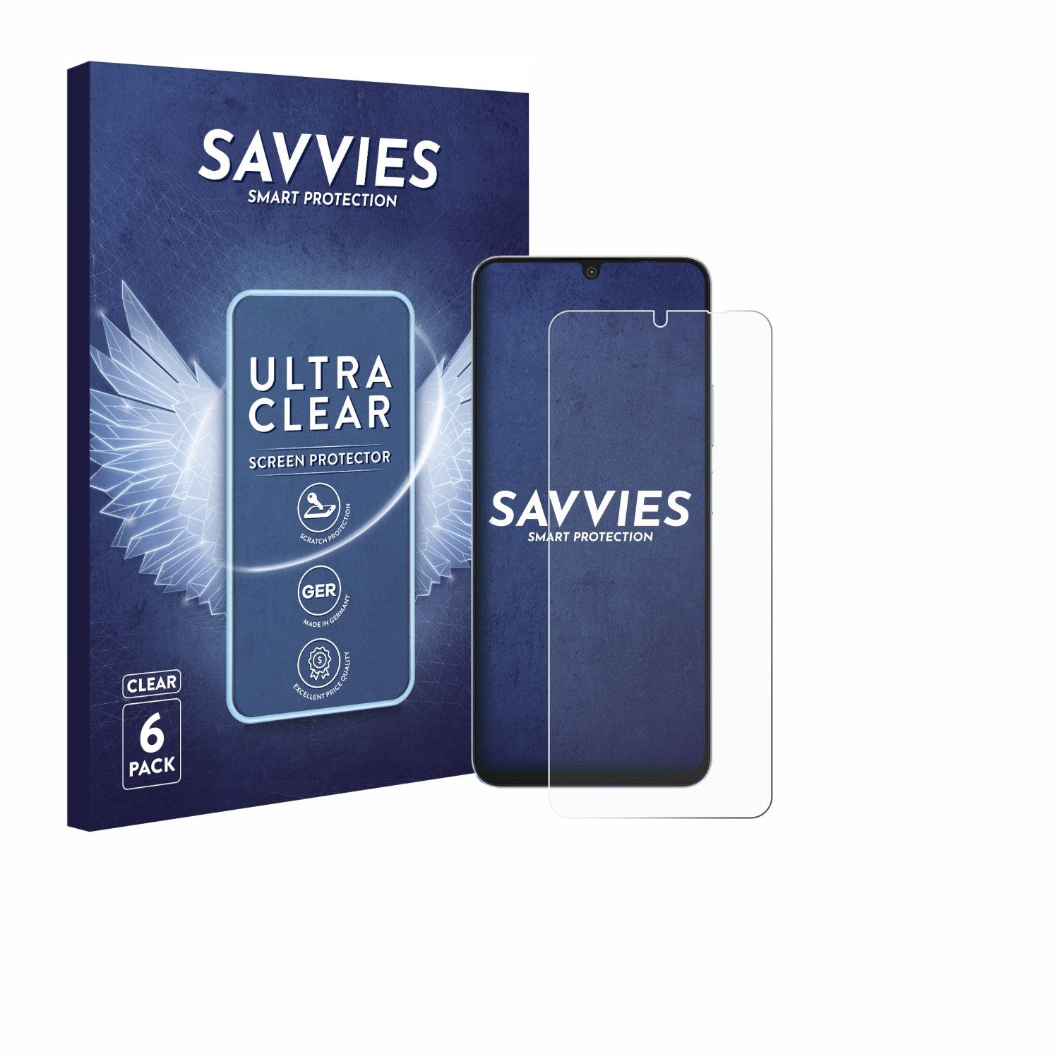 Savvies Displayschutzfolie Schutzfolie für Blackview Shark 6 5G, 6 Stück, Displayschutz Schutz Folie Klar Transparent