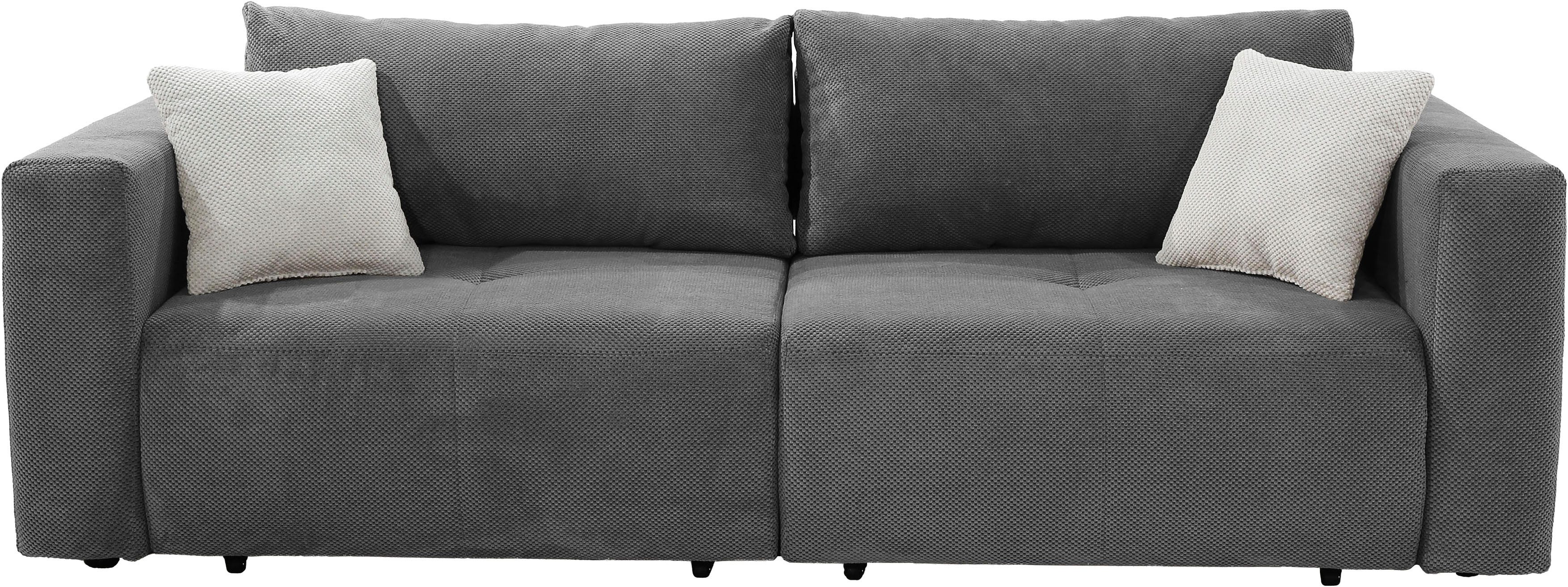 Jockenhöfer Gruppe Big-Sofa Relax, B: 243 cm, Liegefl. 145x197 cm, mit Bettfunktion, Bettkasten & Zierkissen, Sitzelemente ausziehbar
