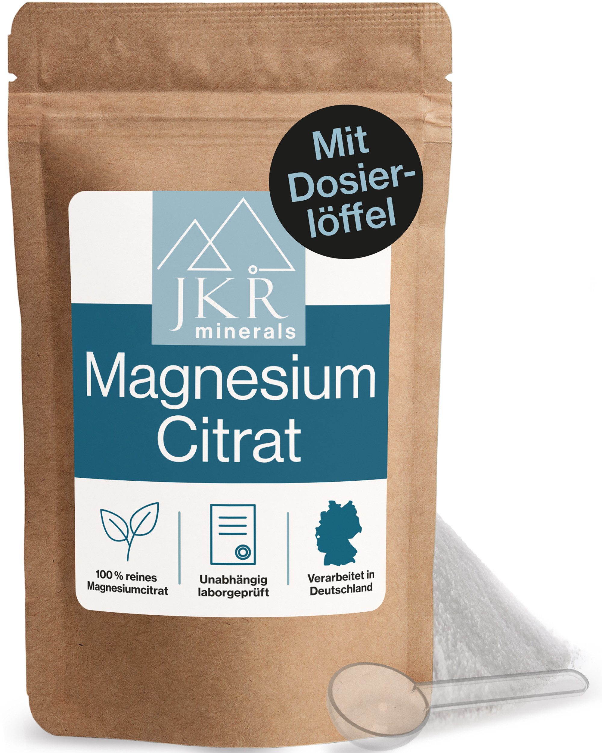 JKR Spices JKR Minerals Magnesiumcitrat 200g 2 Mal 1 Messlöffel (1,5 g) in 375 ml, 1 er 200 g