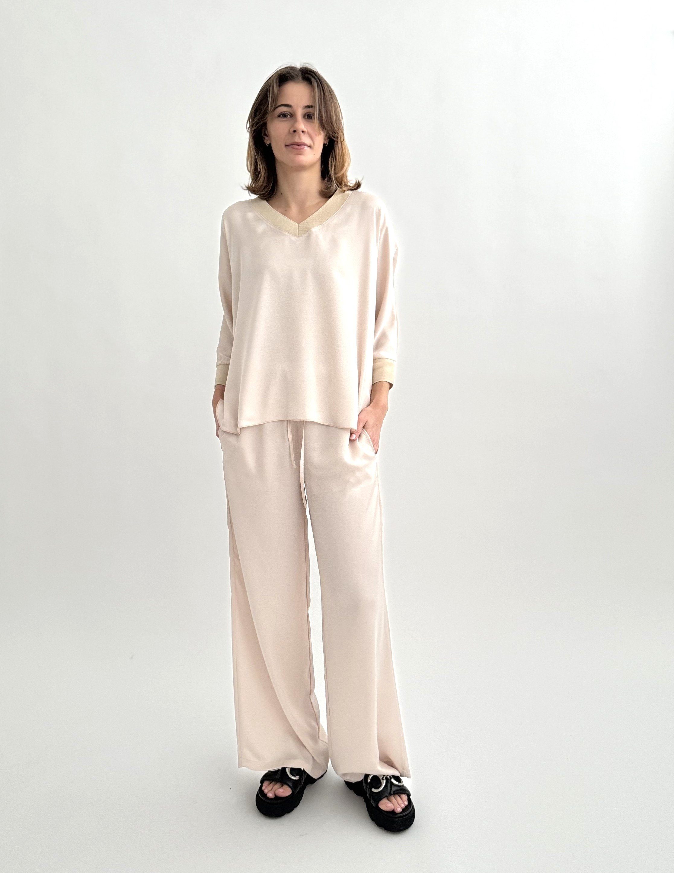 Satinbluse
