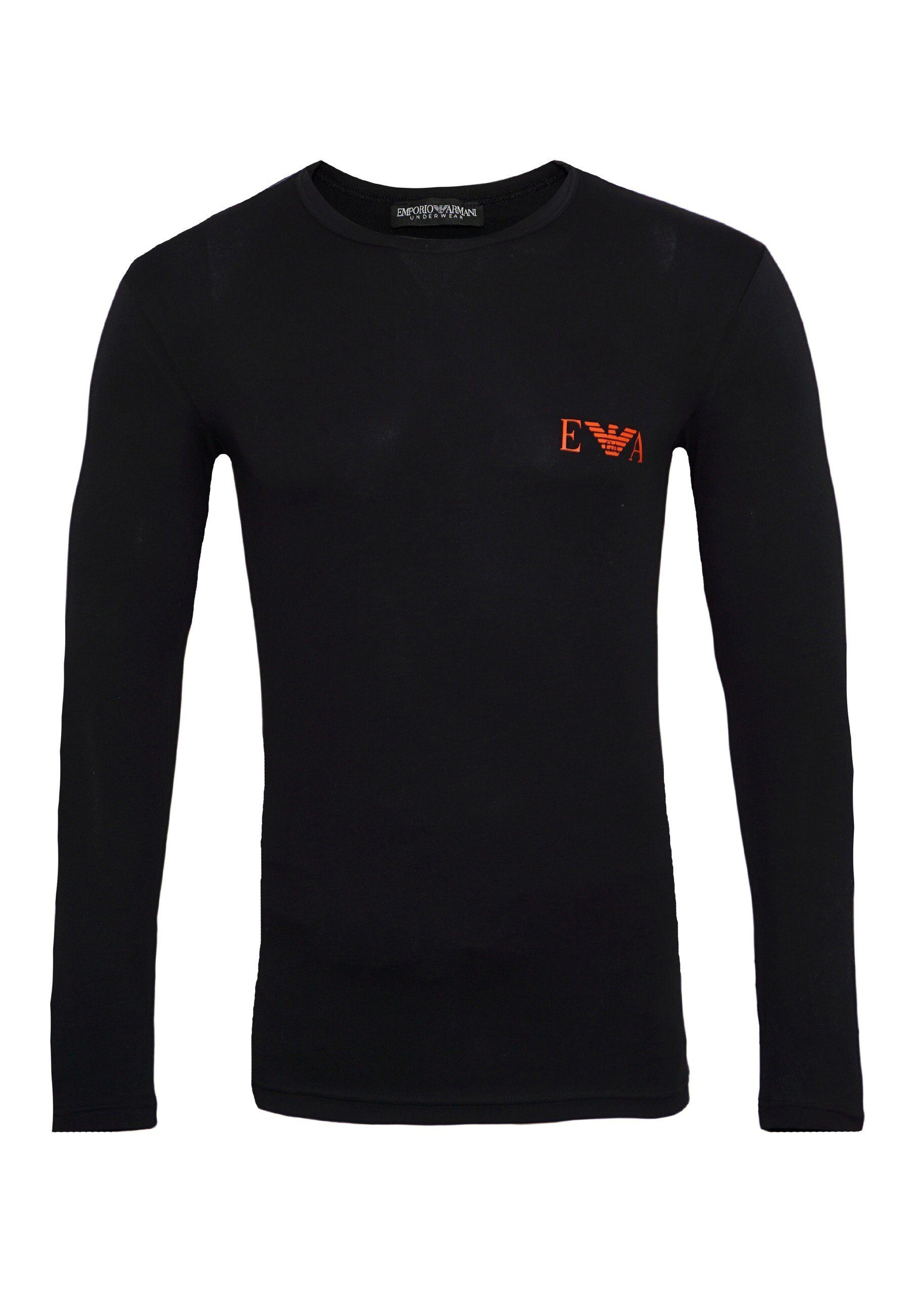 ARMANI EXCHANGE Emporio Armani Longsleeve Shirt Knit Longsleeve Crew Neck (1-tlg) schwarz