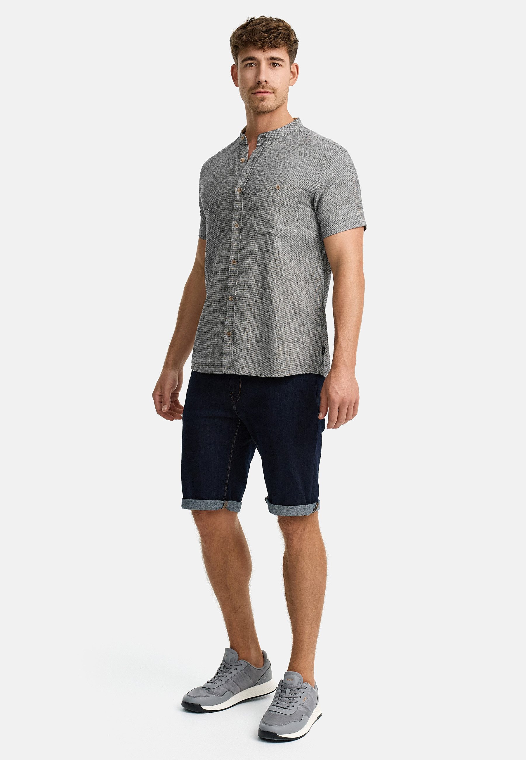 Indicode Kurzarmhemd Herren INHelmer Herrenhemd Kurzarm Kurzarm-Hemd in modernem und lässigem Schnitt