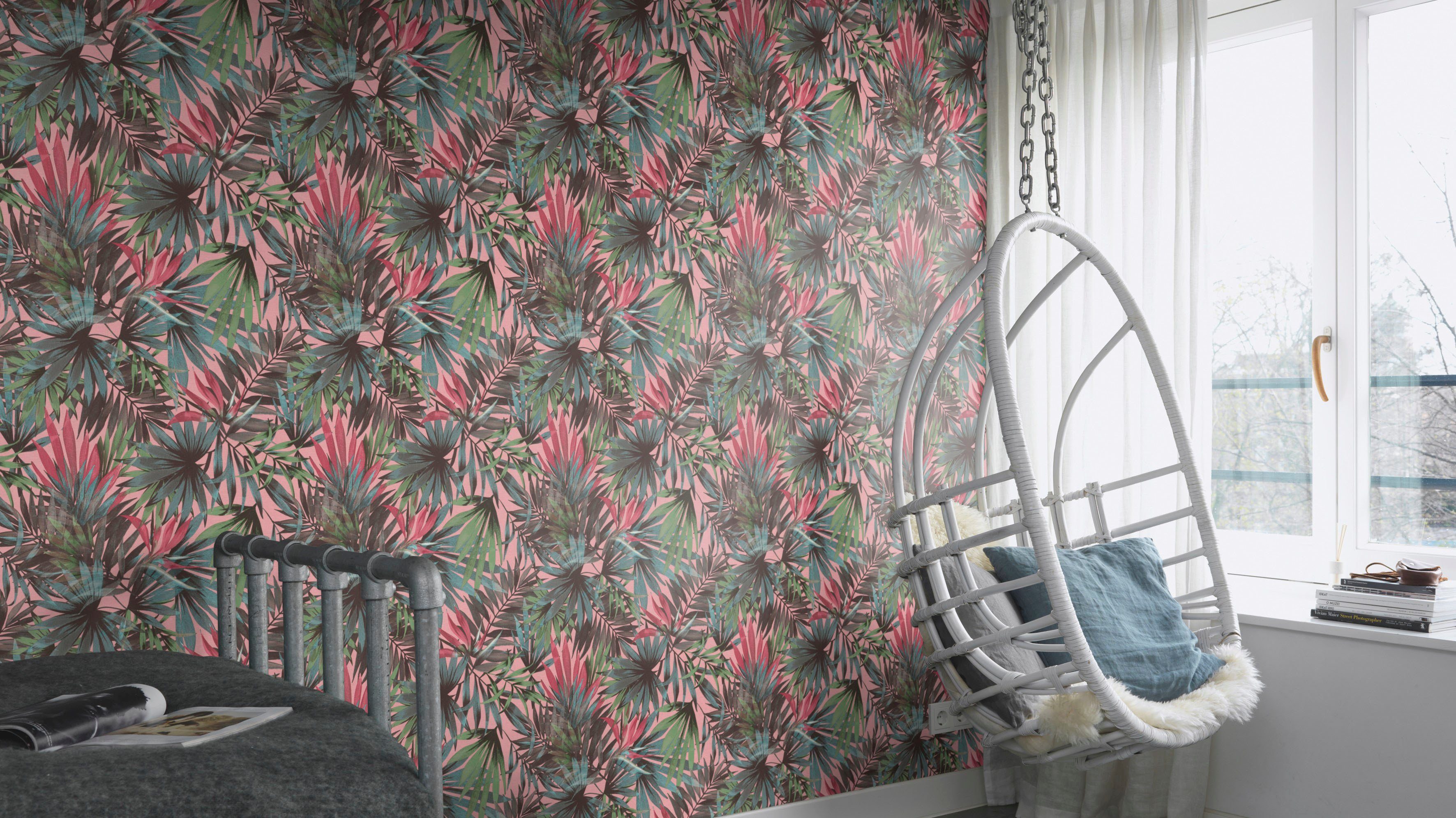 freundin Home Collection Vliestapete Jungle pink