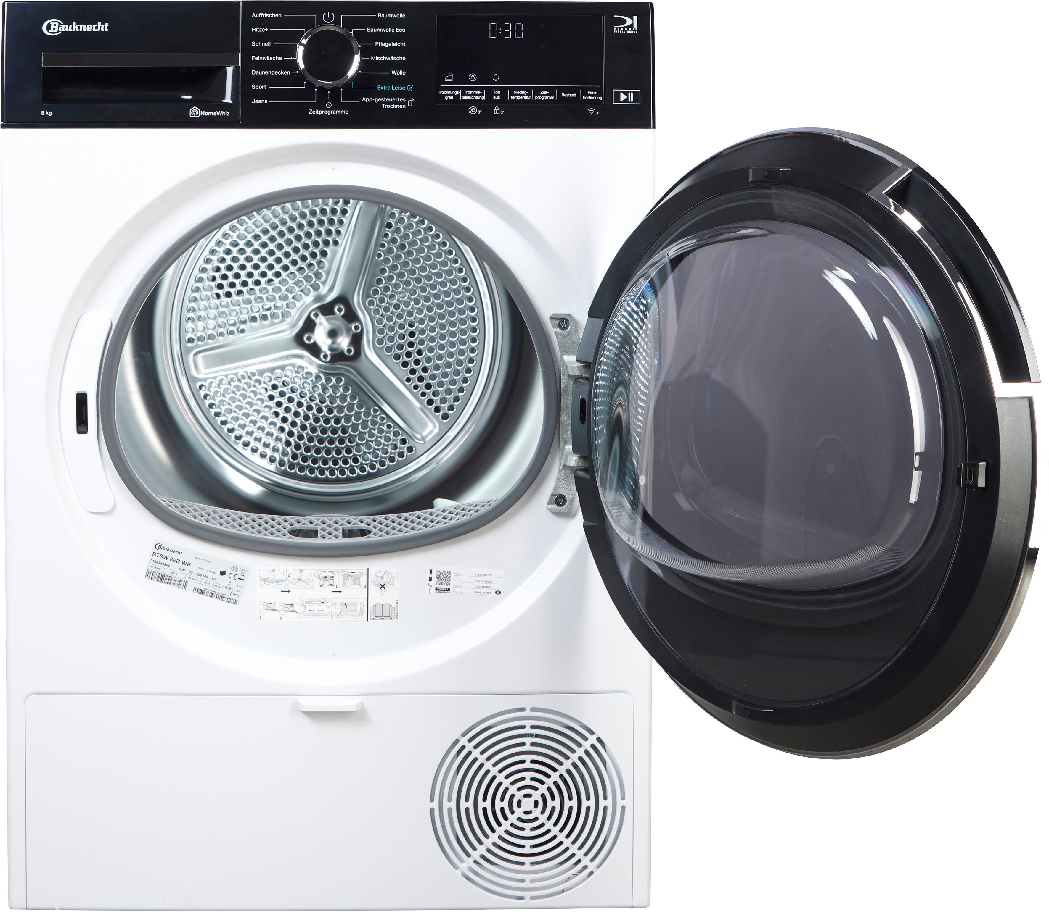 BAUKNECHT Wärmepumpentrockner BTSW 86B WB, Precision Dry – Intelligentes Trocknen dank Dynamic Intelligence