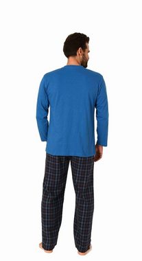 Normann Pyjama Herren Schlafanzug lang Pyjama Set mit Flanell Hose - 222 10 871