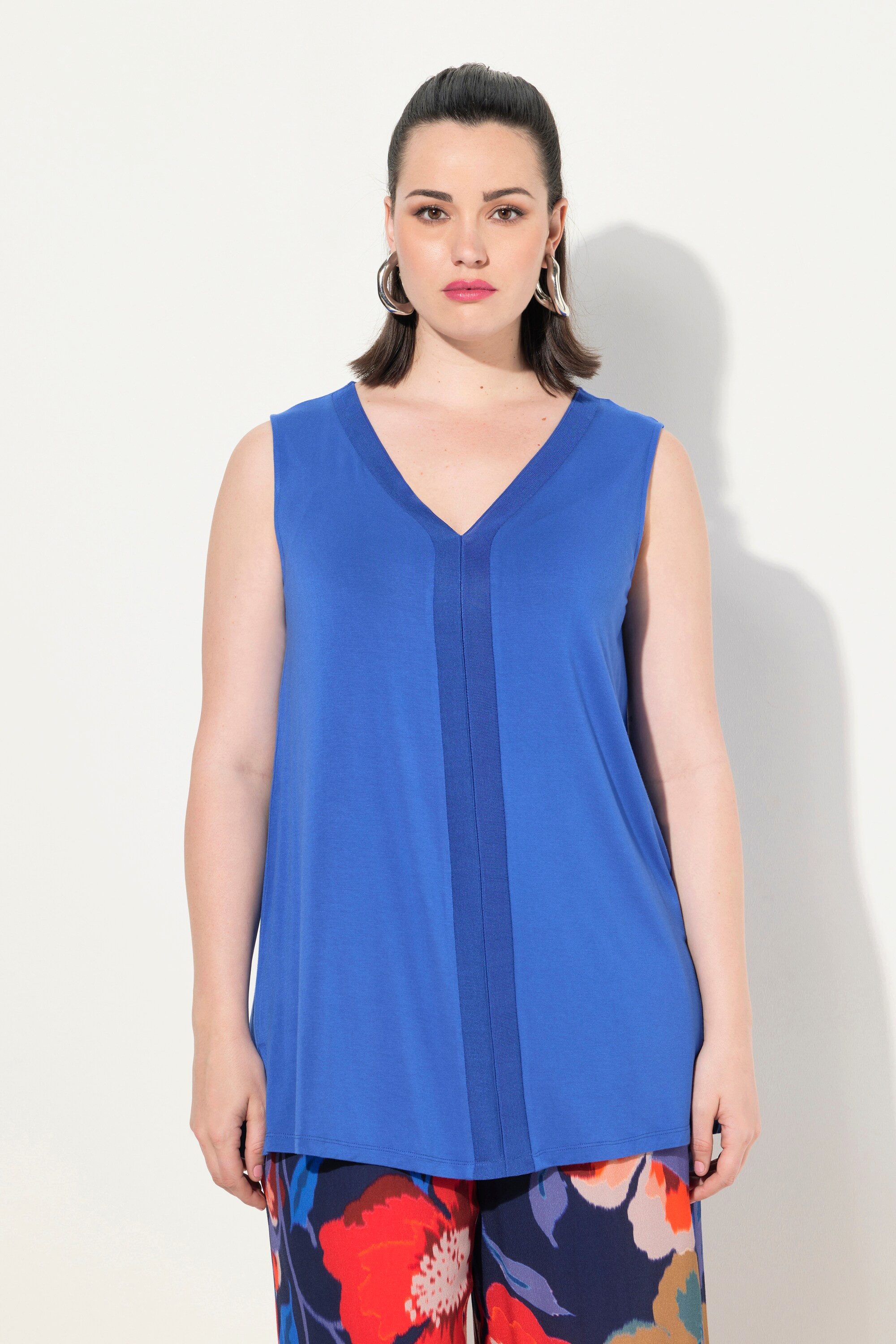 Ulla Popken Longtop Top Strickblende A-Linie günstig online kaufen