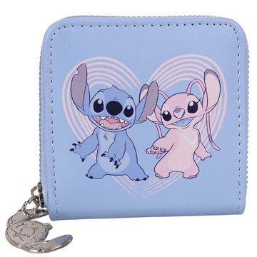 Sarcia.eu Brieftasche DISNEY Angel und Stitch Blau, kleine Brieftasche mit Reißverschluss