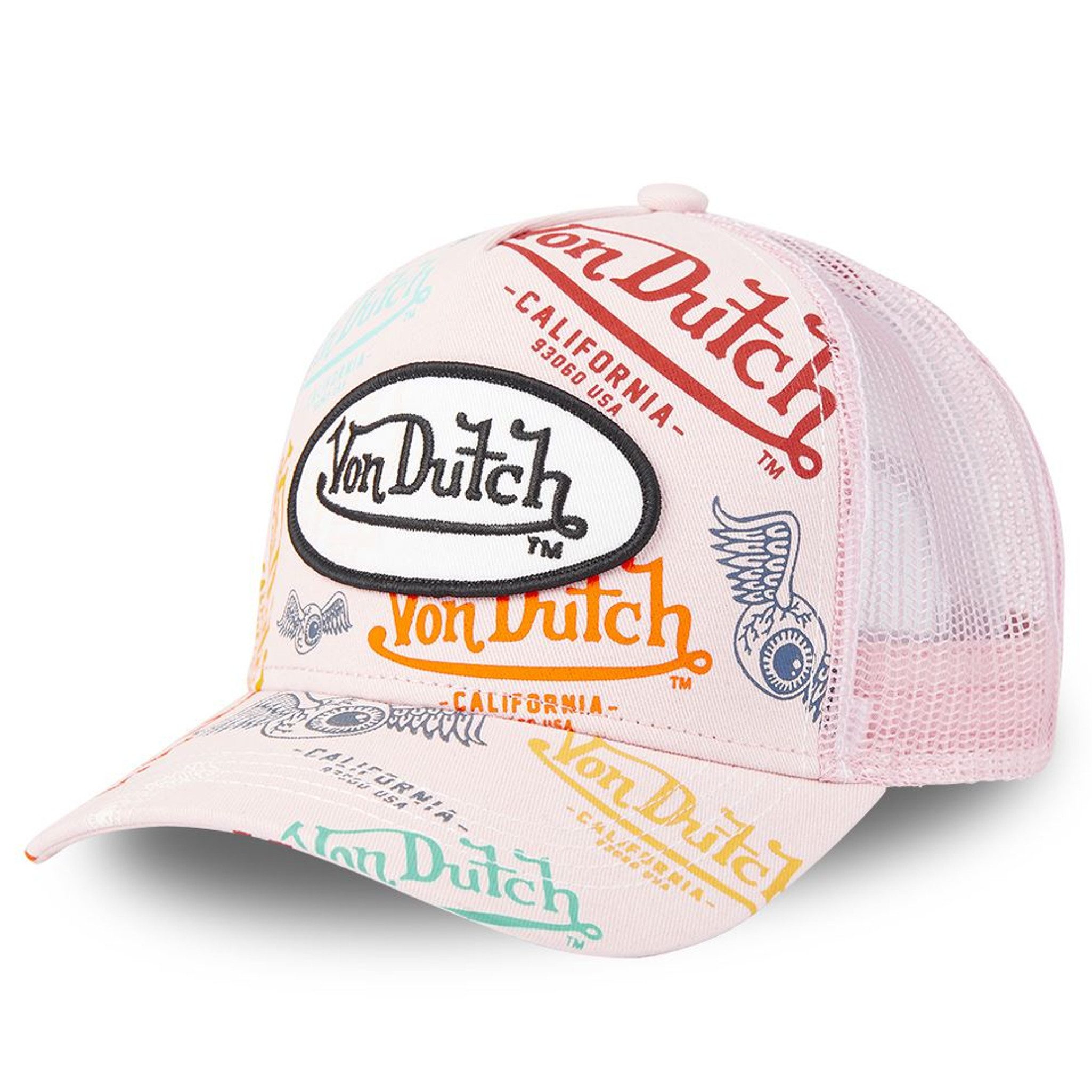 Von Dutch Trucker Cap Von Dutch Originals Trucker Cap - PATCH ALLOVER LOGO (Basecap, Basecap, Meshcap, Trucker Kappe) Logo All-Over Print auf der Front