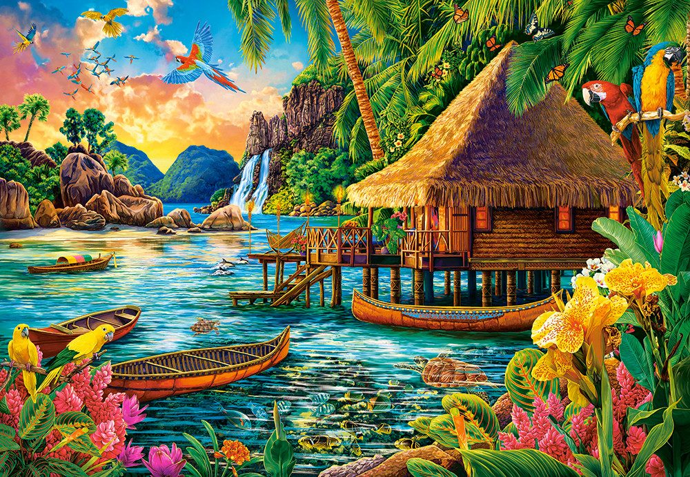 Castorland Puzzle Tropische Idylle, Puzzleteile