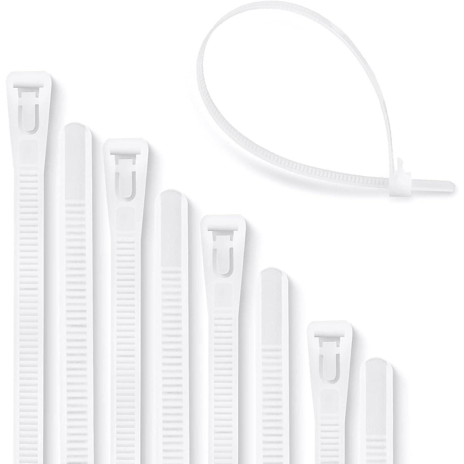 LuxusKollektion Kabelbinder Kabelbinder Wiederverwendbar 250mm Weiß UV-Beständig (100-St)