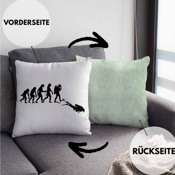 Trendation Dekokissen Trendation - Taucher Geschenk Kissen Mit Füllung 40x40 Evolution Tauchen Geschenkidee Lustig Geburtstag Männer Frauen