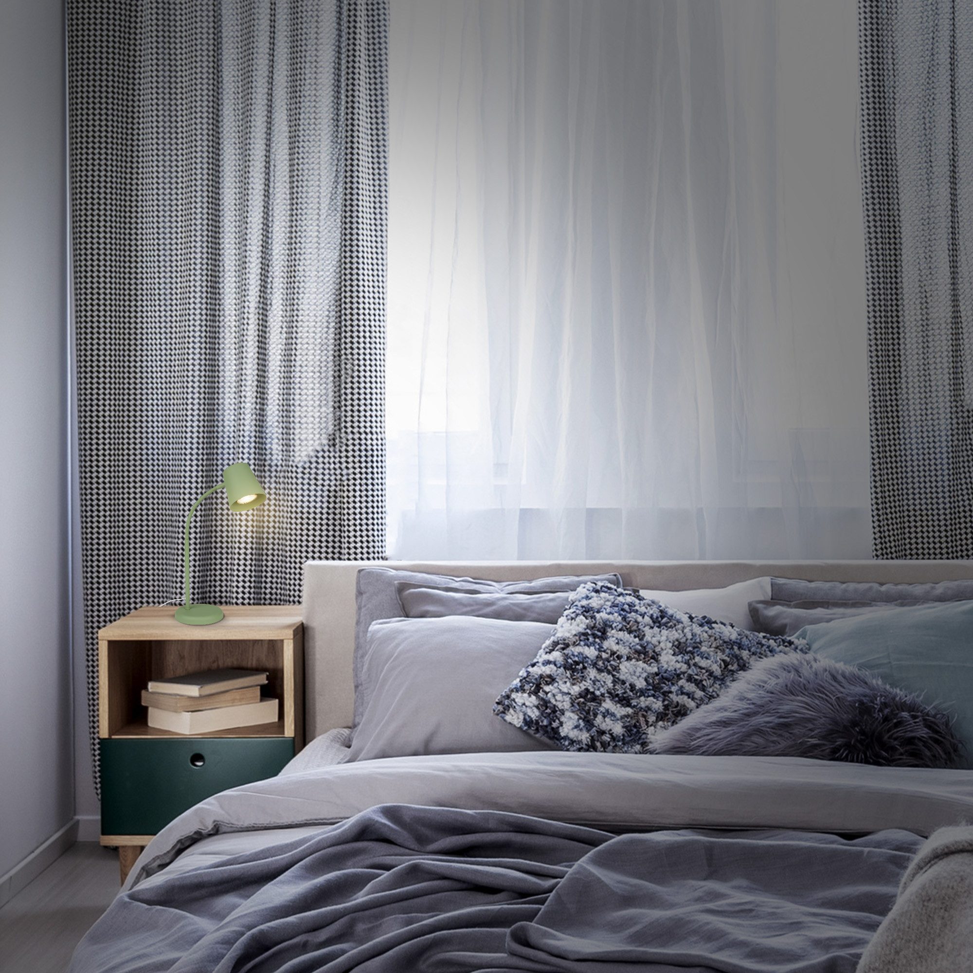 Briloner Leuchten Tischleuchte LED Tischlampe Kippschalter Homeoffice GU10, günstig online kaufen