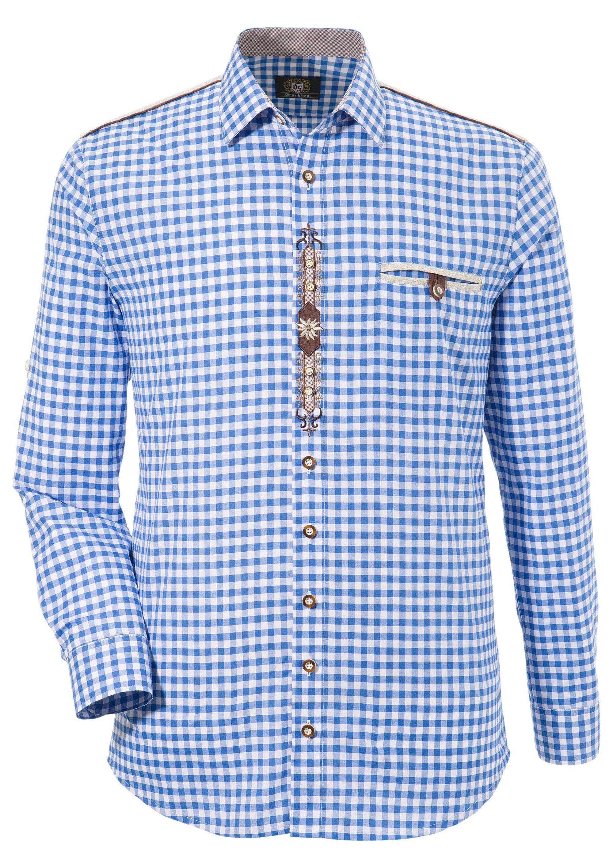 Trachtenhemd in blau online kaufen | OTTO