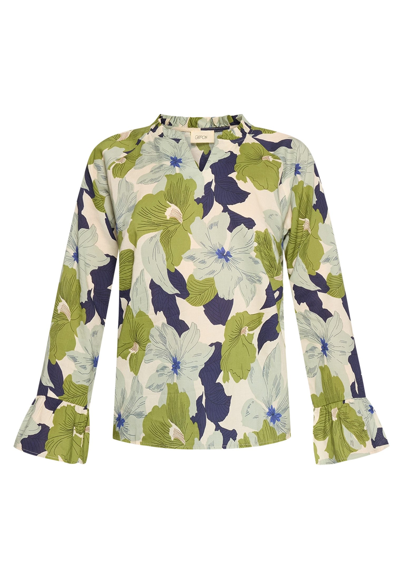 Cartoon Rüschenbluse Damen mit Muster
