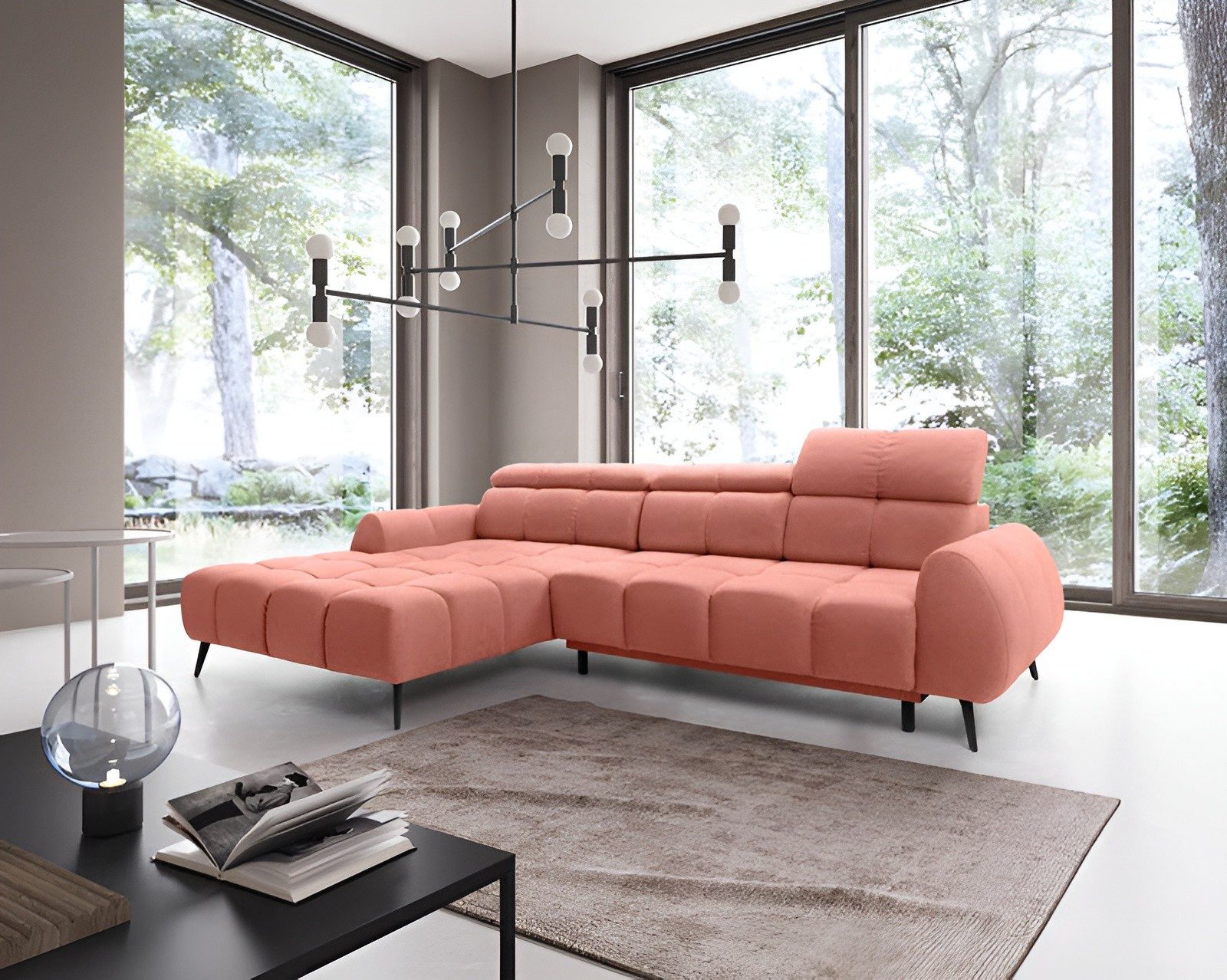 Luxusbetten24 Schlafsofa Designer Sofa Piano, mit elektrischer Schlaffunktion
