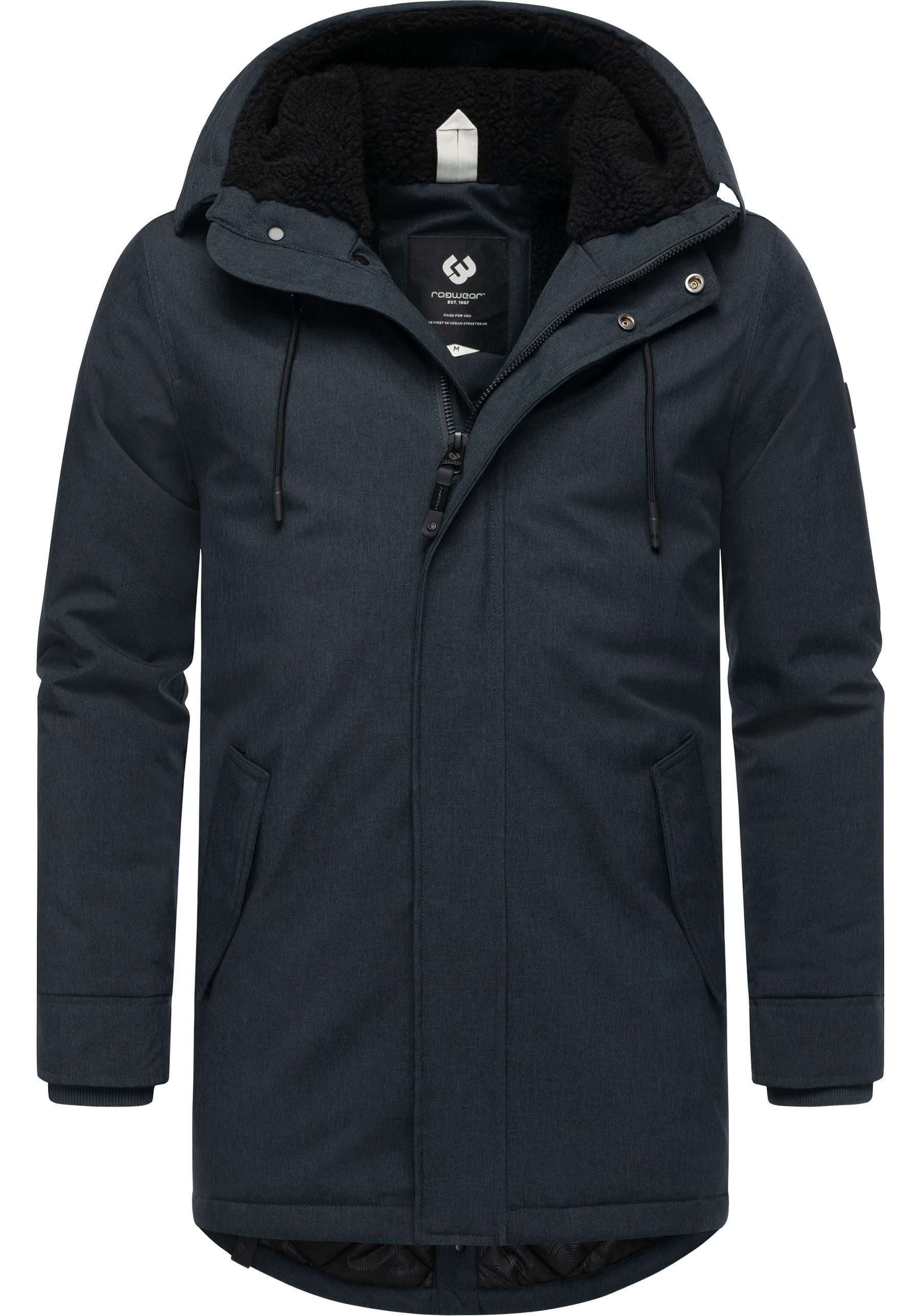 Ragwear Kurzmantel Mr Smithem YOUMODO wasserdichte lange Herren Winterjacke mit Kapuze