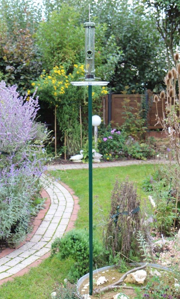 Schwegler Futterspender Futtersäule Ring-Pull midi mit Stab, Futterteller und Fülltrichter