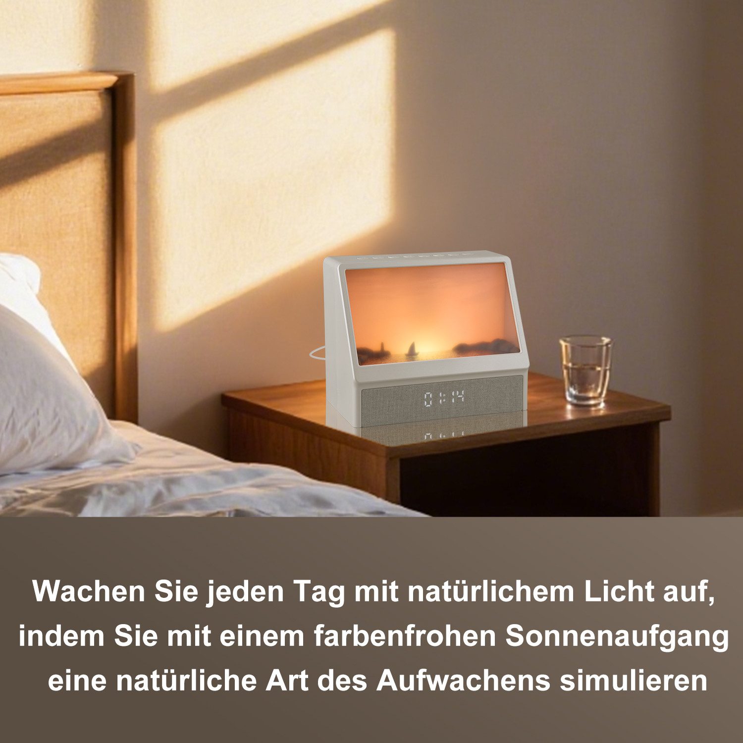 JVJH Wecker Tageslichtwecker mit 12 Naturgeräuschen,Sonnenaufgang Wecker, 6 günstig online kaufen