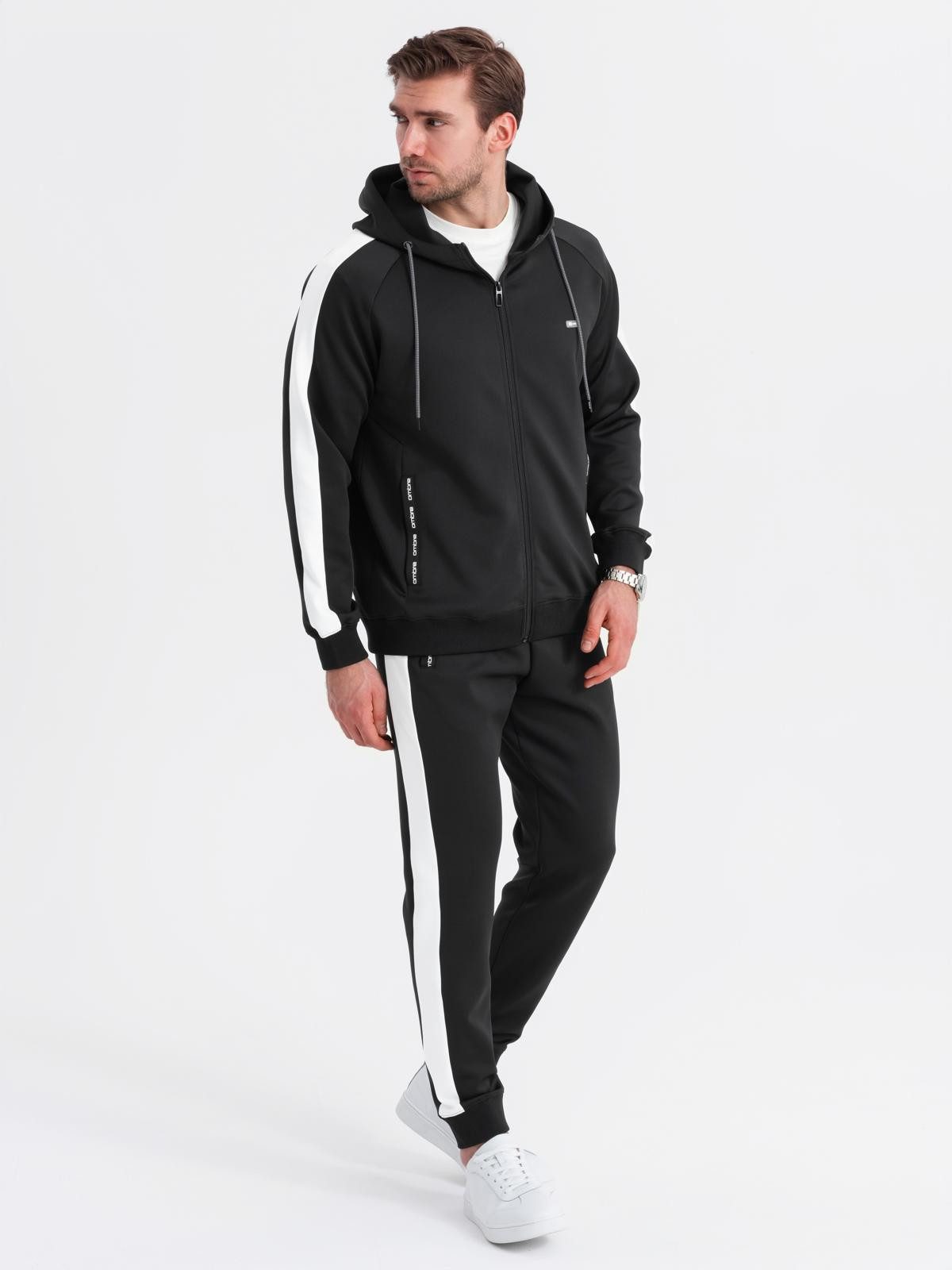 Sweatanzug Herren-Set: Kapuzenpullover mit Reißverschluss & Jogger-Hose