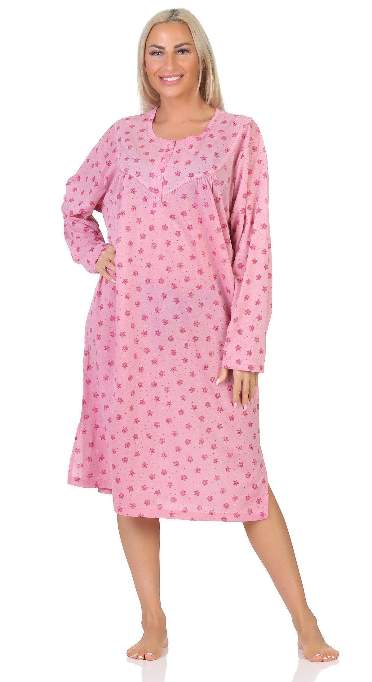 EloModa Nachthemd Damen Nachthemd Sleepshirt Nachtwäsche; M L Altrosa (1-tlg) 2XL XL