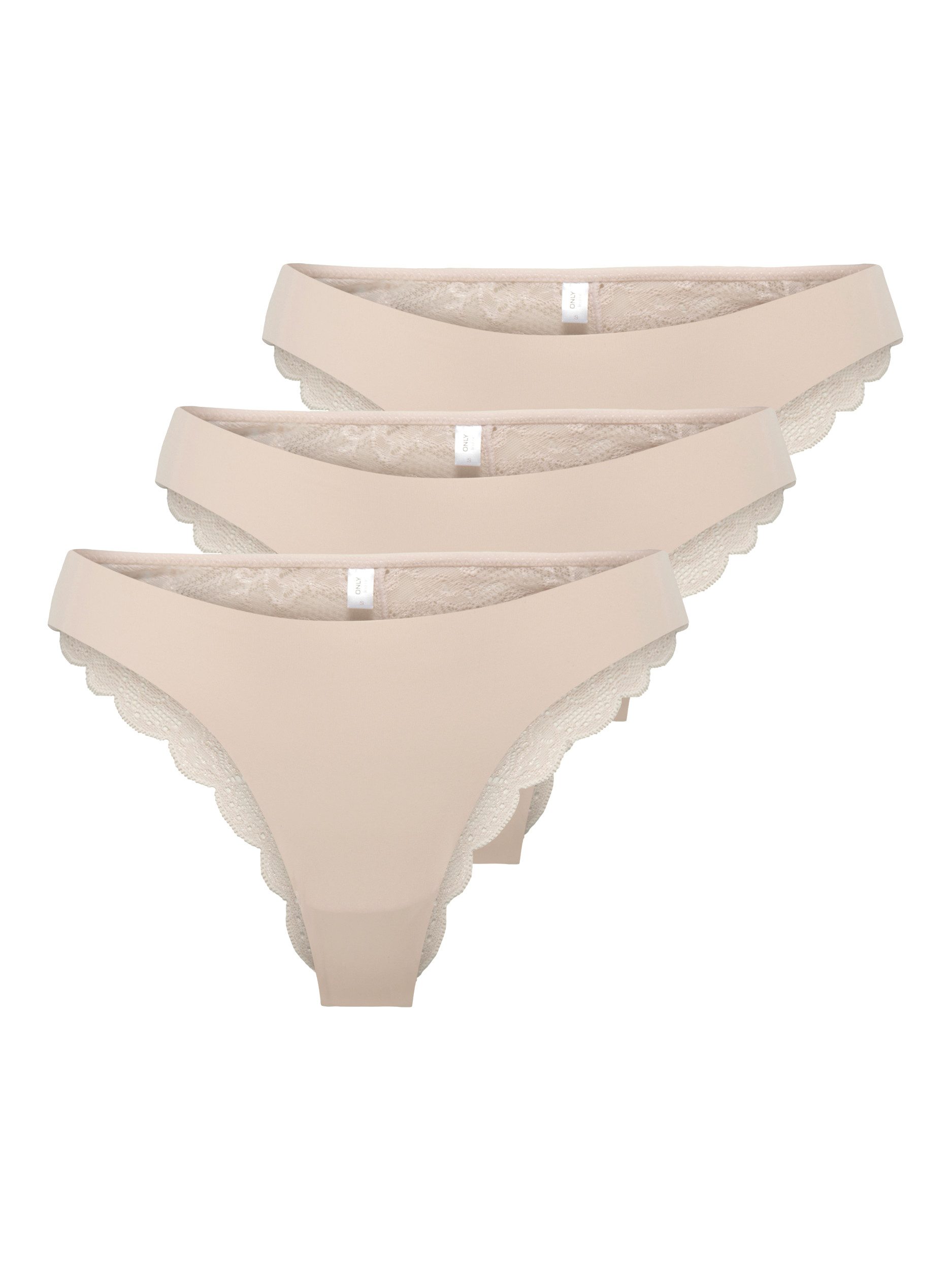 ONLY Brasilslip ONLCHLOE LACE BRAZIL 3-PACK NOOS ACC (Packung, 3-St) günstig online kaufen