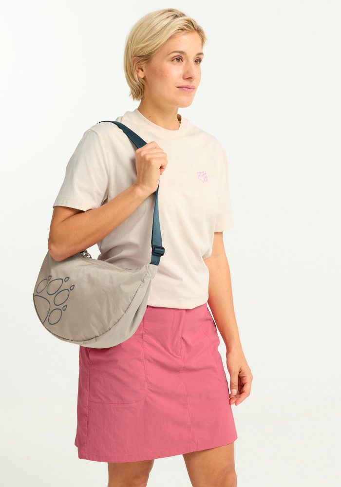 Jack Wolfskin Schultertasche ZOYA 8, Umhängetasche, Schlüsselhaken, versteckte Reißverschlusstasche