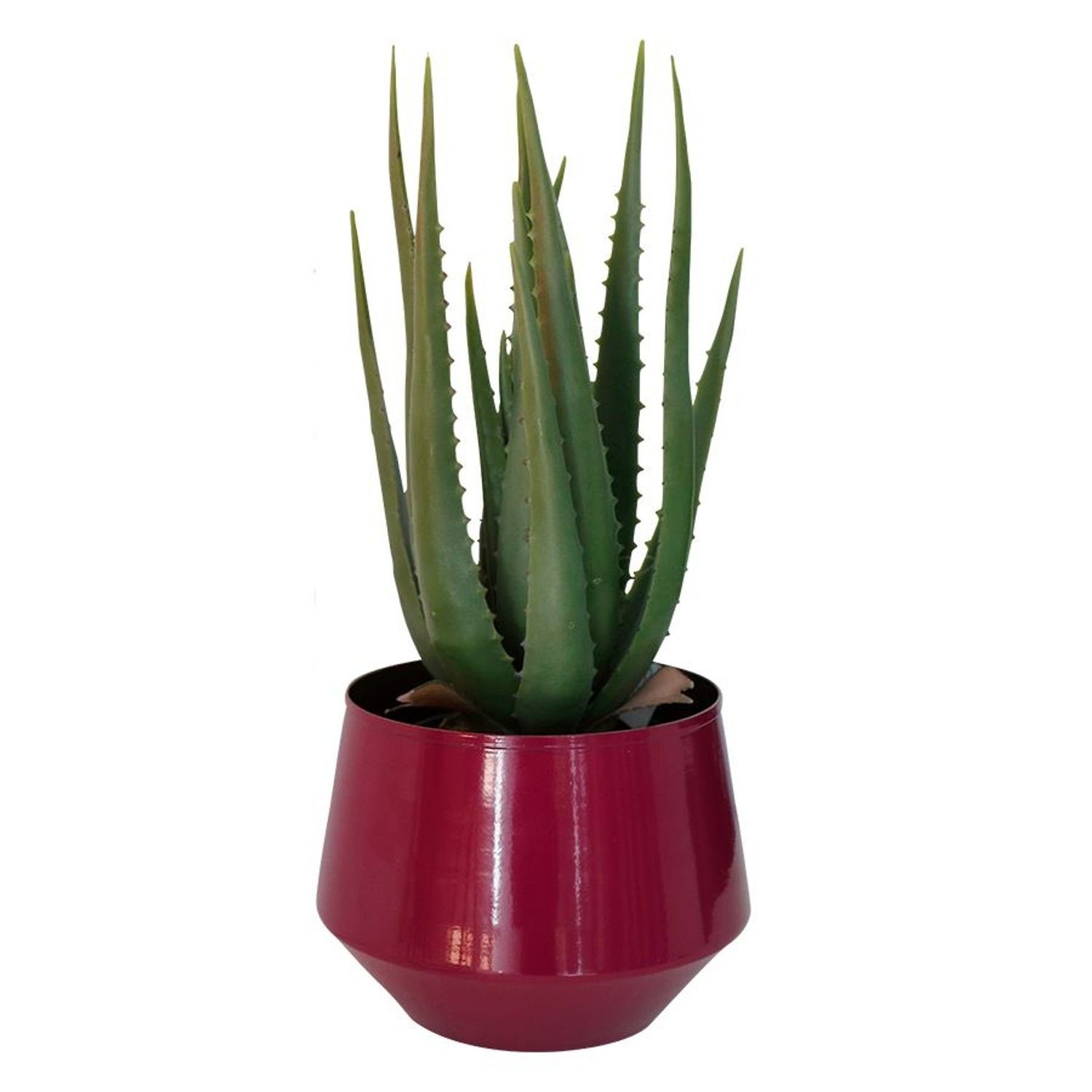 BURI Tischvase Metall-Dekovase weinrot gold Blumenvase Blumen-Übertopf Teelichthalter. € 20,99