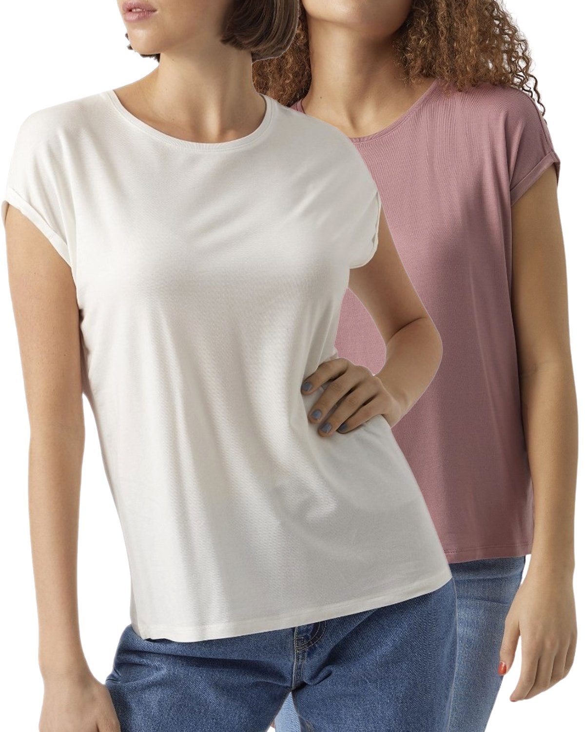 Vero Moda T-Shirt Stilvolles Basic Shirt günstig online kaufen