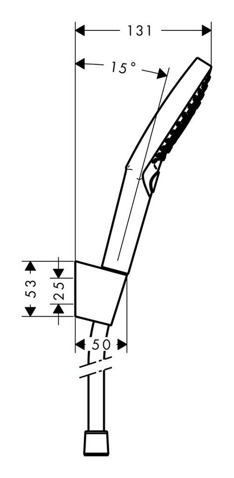 Thumbnail - hansgrohe Handbrause Raindance Select S, Brausehalterset 120 3jet m. Brauseschlauch 1250 mm - Chrom